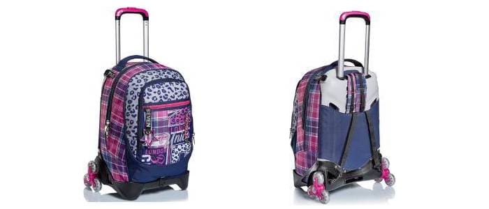 Zaino Trolley Scuola Con 6 Ruote: Leggero E Impermeabile, Per Ragazze E Ragazzi, Capiente E Pieghevole